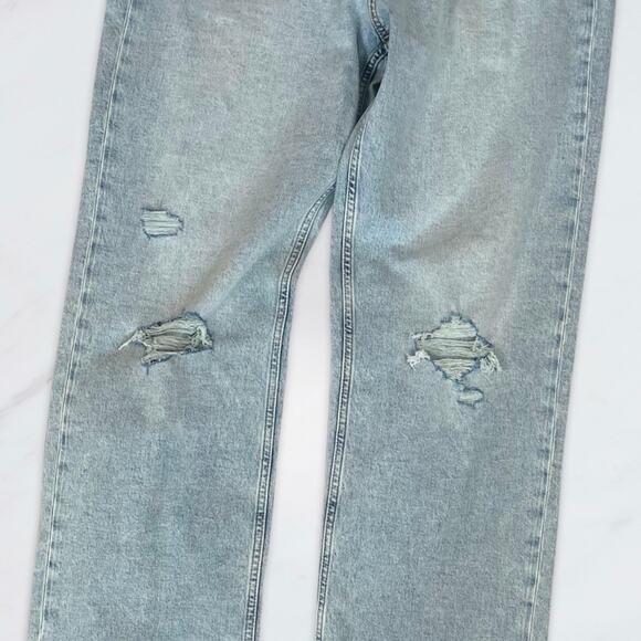 Gap Wide-Leg Distressed Jeans | Tall 31/12 | Light Wash | NWT - Picture 4 of 10